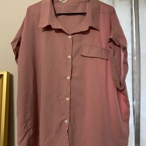 Mauve collared button down